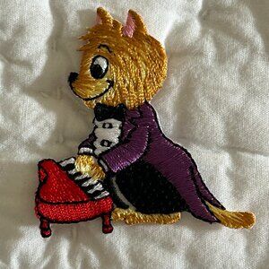 Cat All Decked Out Playing Piano Embroidered Patch Appliqué Badge Pants Jacket
